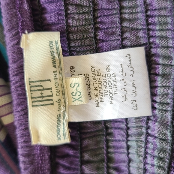 DEPT NORDSTROM Smocked Strapless Scarf Dress XS S Boho Euro Netherlands - Picture 10 of 16